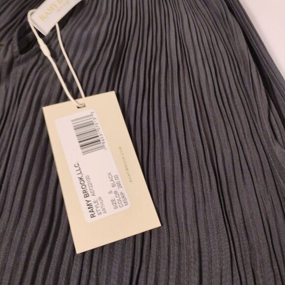 NWT 295 Ramy Brook Women's Arthur Pleated Mock Turtleneck Sleeveless Top M L - Picture 16 of 16